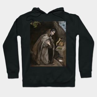 Saint Francis Kneeling in Meditation by El Greco Hoodie